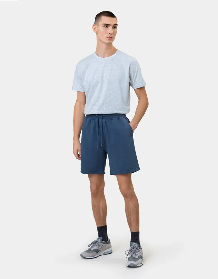 Men Classic Organic Sweatshorts Polar Blue Colorful Standard Shorts