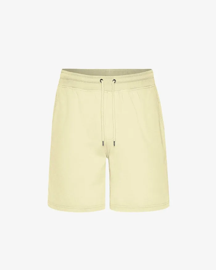 Men Classic Organic Sweatshorts Soft Yellow Colorful Standard Shorts