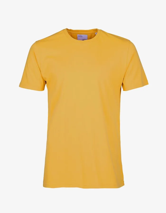 Men Classic Organic Tee Burned Yellow Colorful Standard TShirts