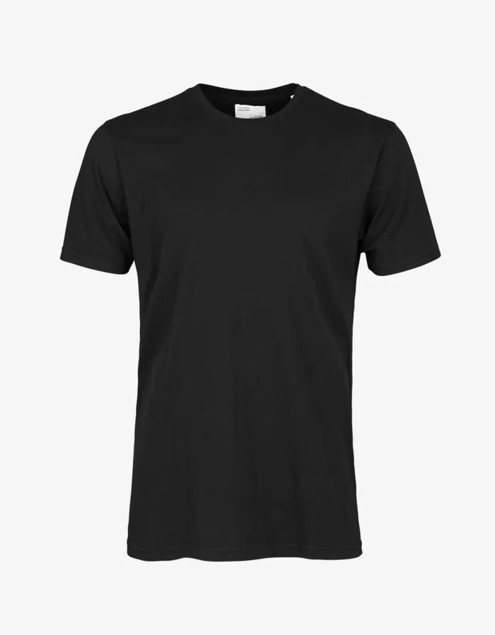 Men Classic Organic Tee Deep Black Colorful Standard TShirts