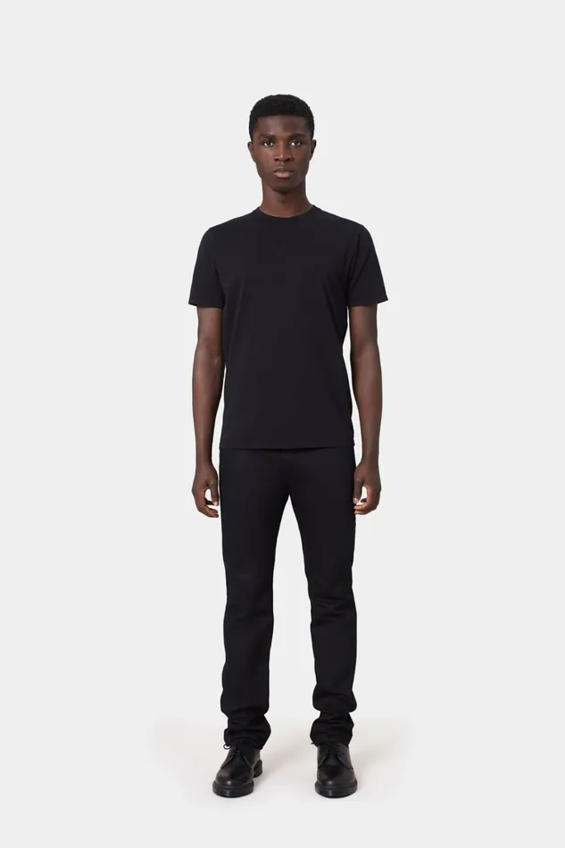 Men Classic Organic Tee Deep Black Colorful Standard TShirts
