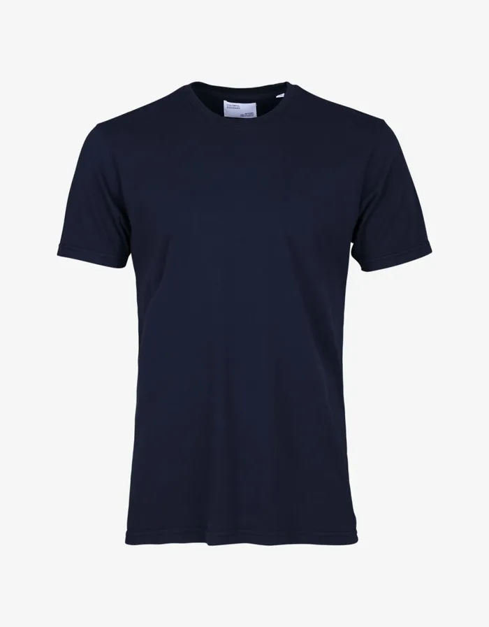 Men Classic Organic Tee Navy Blue Colorful Standard TShirts