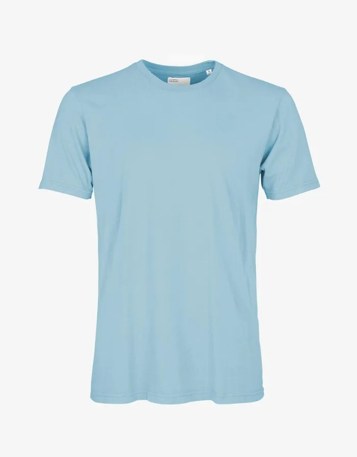 Men Classic Organic Tee Seaside Blue Colorful Standard TShirts