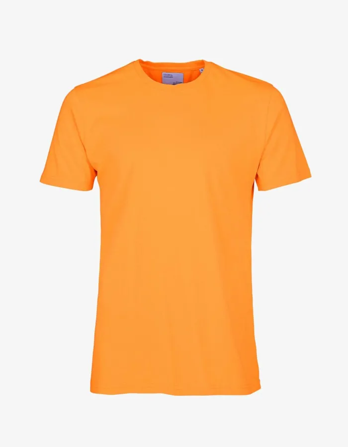 Men Classic Organic Tee Sunny Orange Colorful Standard TShirts