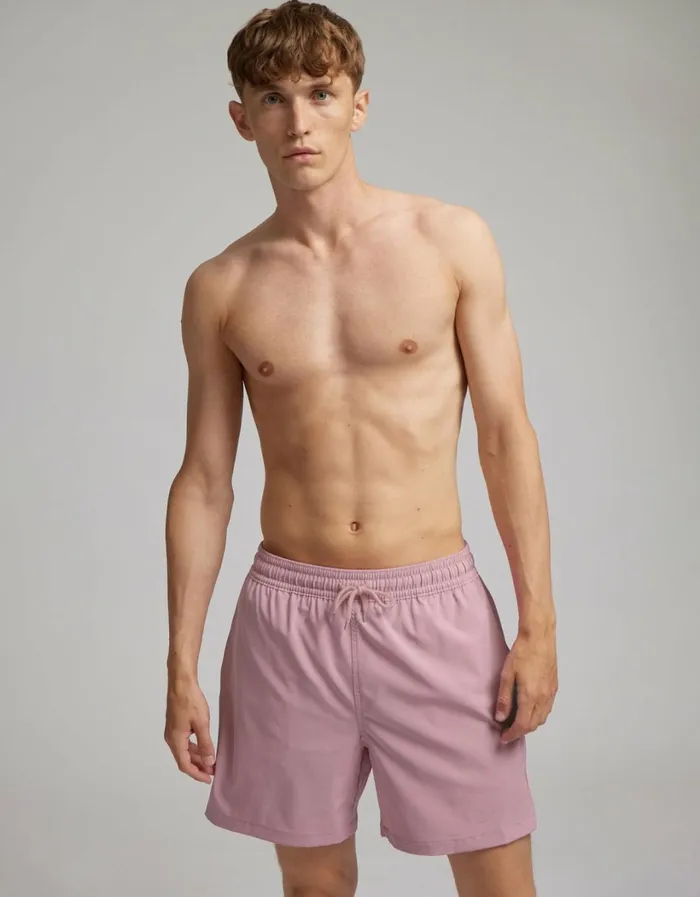 Men Classic Swim Shorts Petrol Blue Colorful Standard Shorts