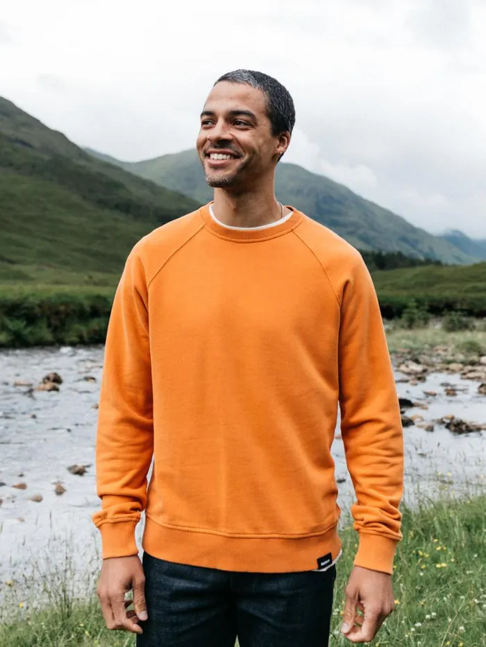 Men Coho Sweatshirt Harvest Gold Finisterre Sweatshirts and Hoodies