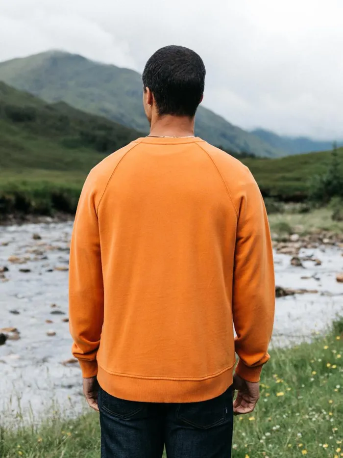 Men Coho Sweatshirt Harvest Gold Finisterre Sweatshirts and Hoodies