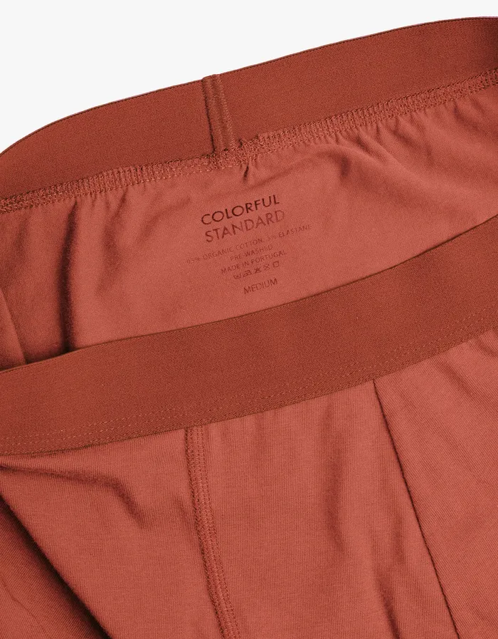 Men Colorfulstandard Classic Organic Boxer Briefs 8211 Dark Amber Underwear