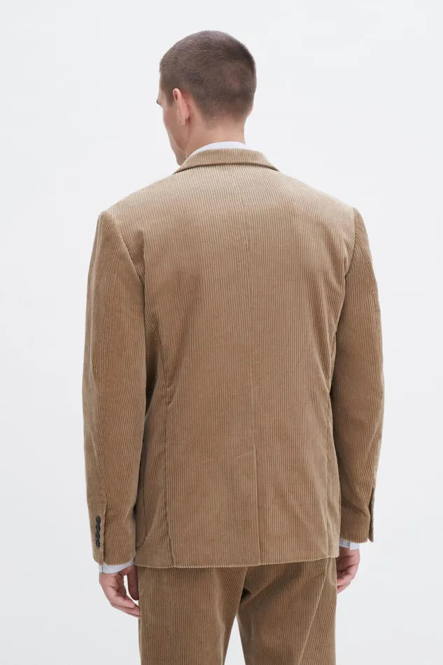 Men Corduroy Patch Pocket Blazer Dark Beige Filippa K Tailoring