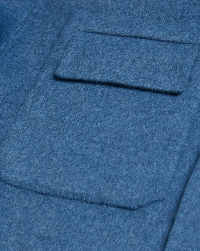 Men DALCH 8211 Wool Blend Overshirt Medium Blue Ted Baker Shirts