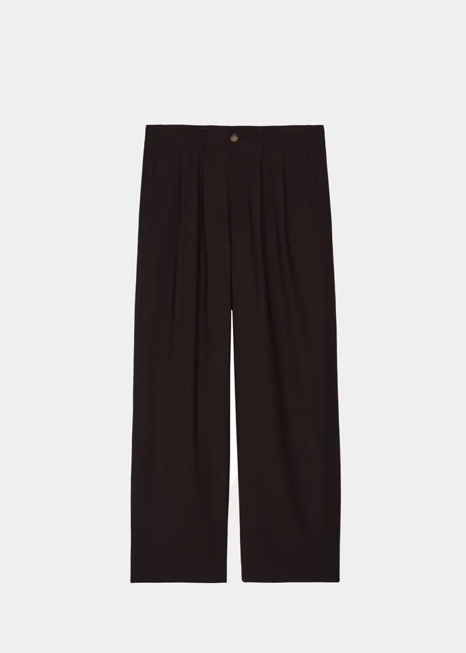Men Dalton Wool Blend Trousers 8211 Brown The Frankie Shop Bottoms