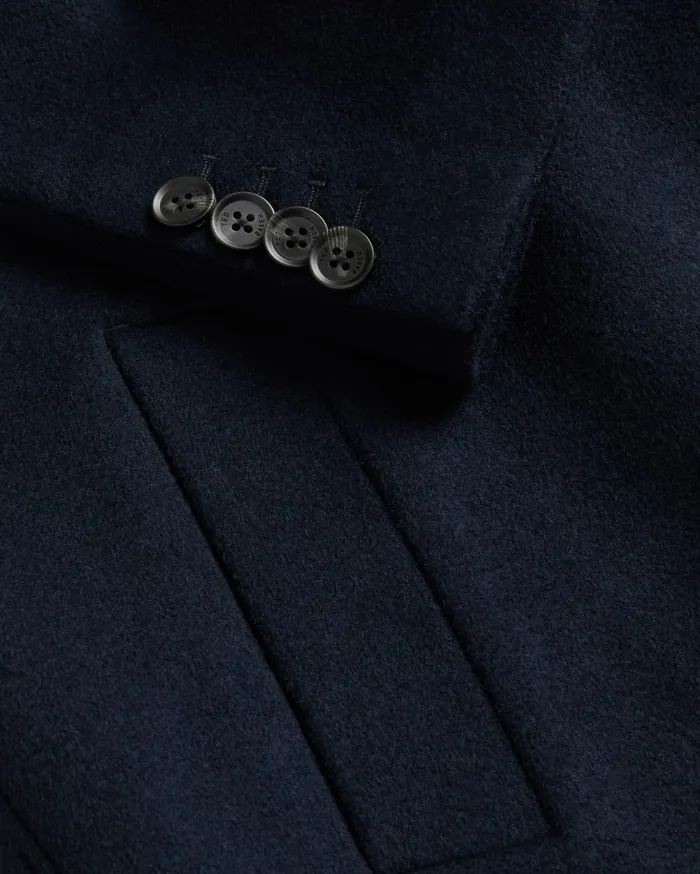 Men DONLON 8211 Wool Coat With Hooded Lining Navy Ted Baker Coats and Jackets Men DONLON 8211 Wool Coat With Hooded Lining Navy Ted Baker Coats and Jackets