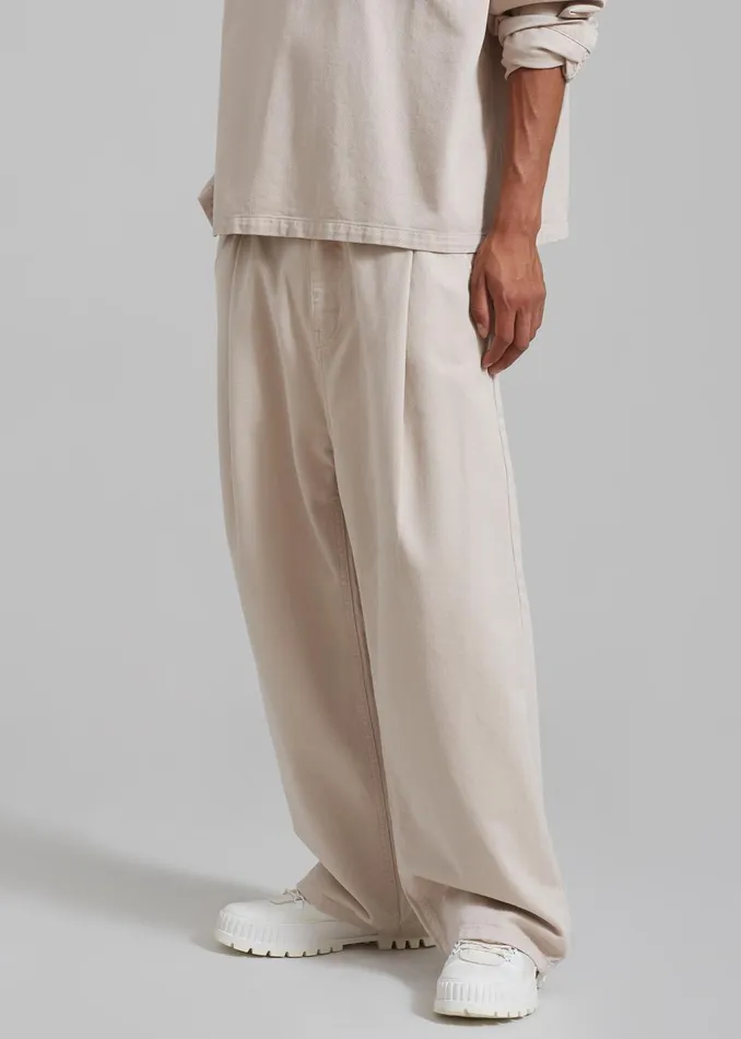 Men Drew Denim Pants 8211 Natural The Frankie Shop Bottoms
