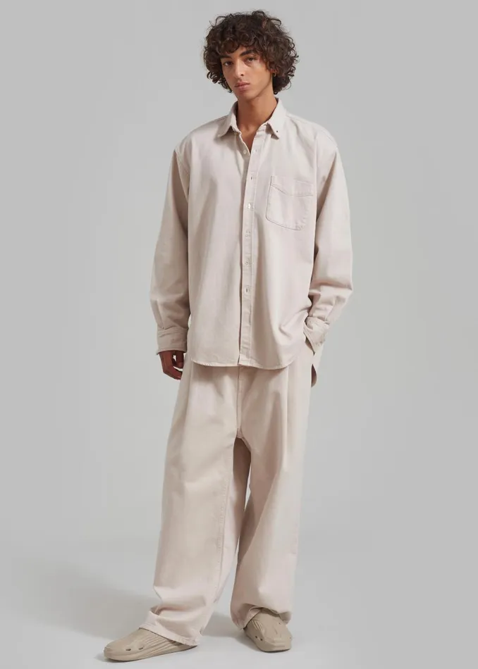 Men Drew Denim Pants 8211 Natural The Frankie Shop Bottoms