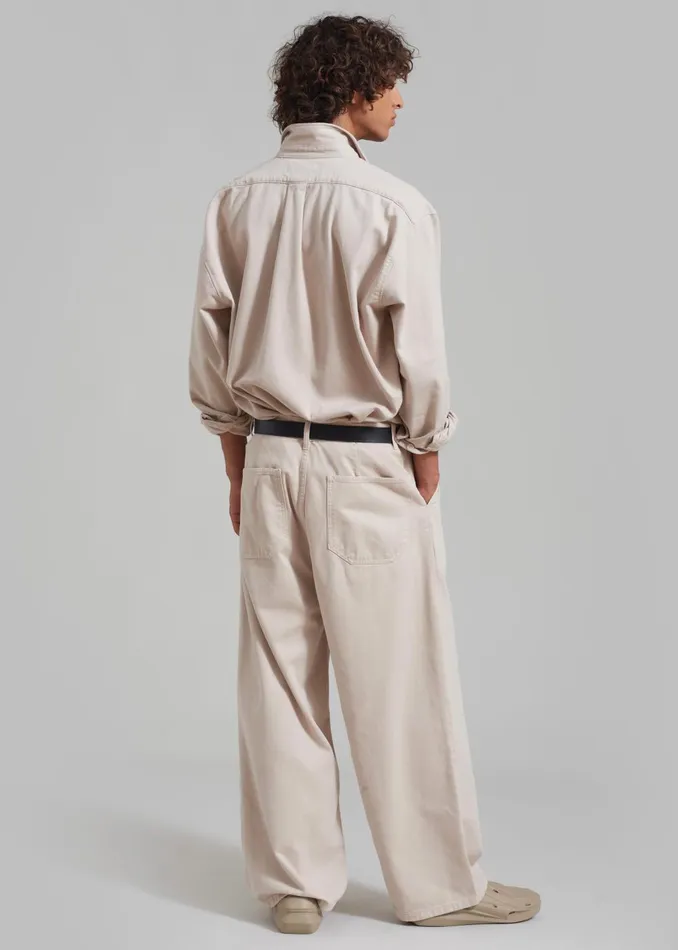 Men Drew Denim Pants 8211 Natural The Frankie Shop Bottoms