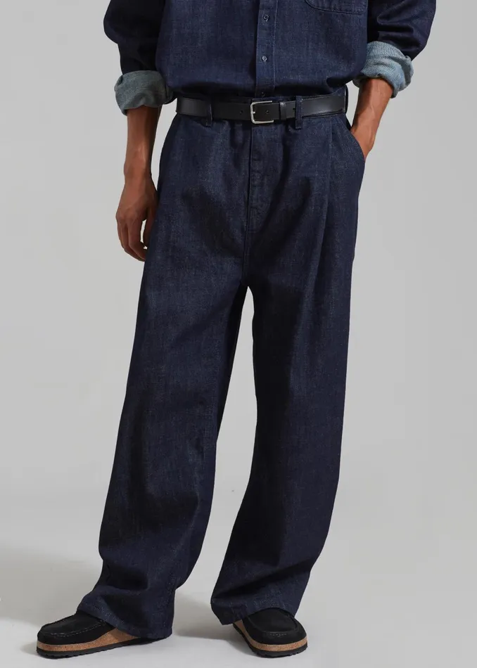 Men Drew Denim Pants 8211 Raw Wash The Frankie Shop Bottoms