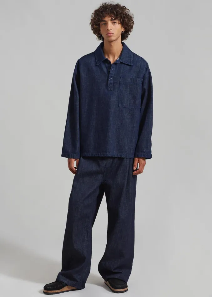 Men Drew Denim Pants 8211 Raw Wash The Frankie Shop Bottoms