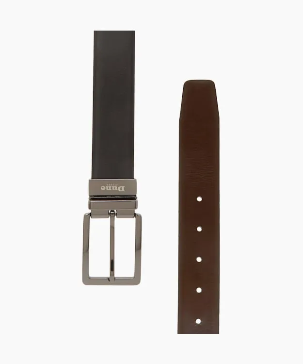 Men Dune London Belts Reversible Leather Belt Black