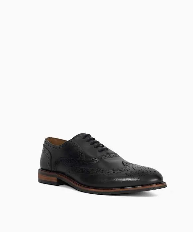Men Dune London Black Shoes Lace Up Formal Oxford Shoes Black