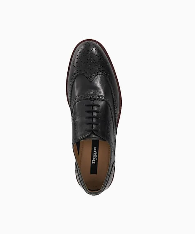 Men Dune London Black Shoes Lace Up Formal Oxford Shoes Black