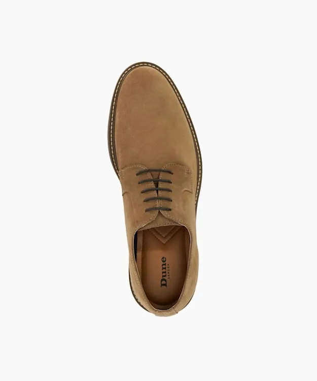 Men Dune London Casual Shoes Stitch Detail Lace Up Brogues Neutral
