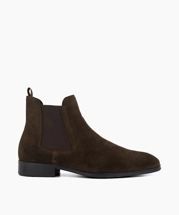 Men Dune London Chelsea Boots Suede Chelsea Boots Brown Suede