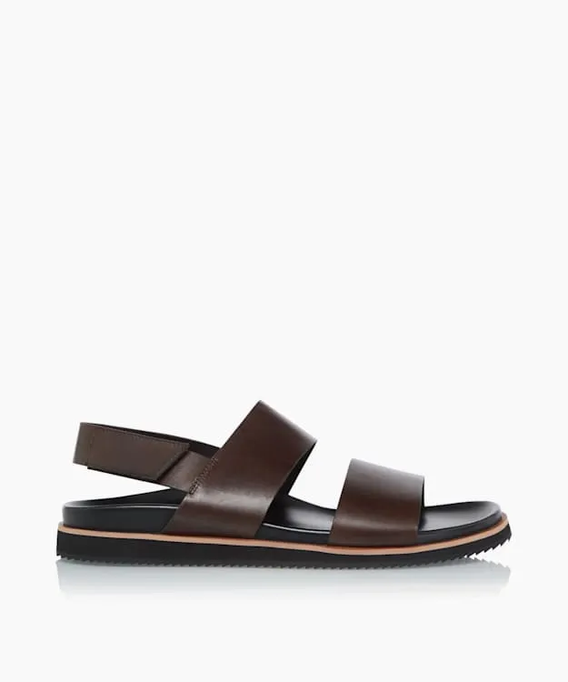 Men Dune London Smart Sandals Utilitarian Strap Sandals Brown