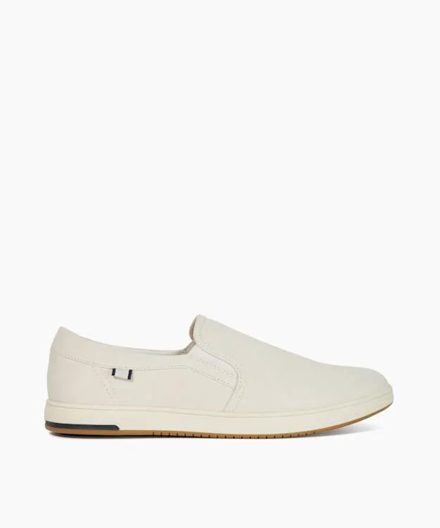Men Dune London Trainers Casual Slip On White