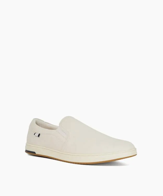 Men Dune London Trainers Casual Slip On White