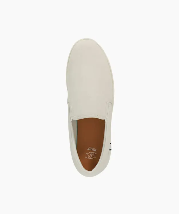 Men Dune London Trainers Casual Slip On White