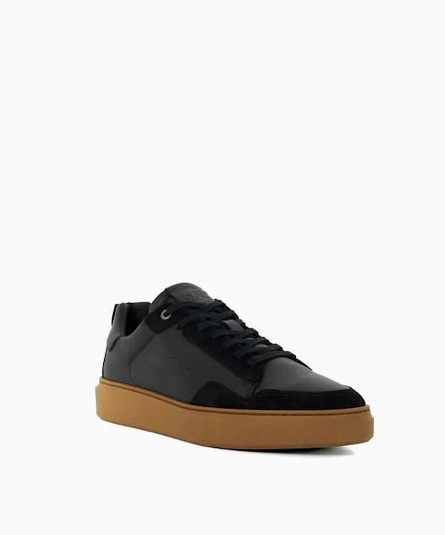 Men Dune London Trainers Lace Up Flatform Trainers Black
