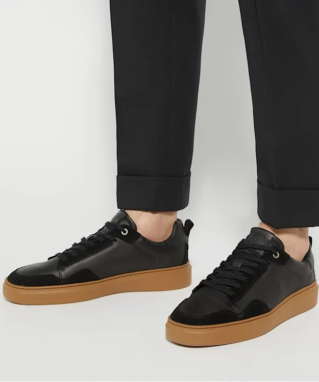 Men Dune London Trainers Lace Up Flatform Trainers Black