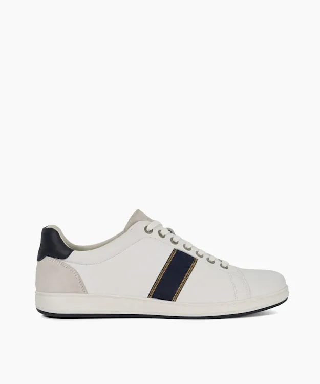 Men Dune London Trainers LaceUp Leather Trainers White