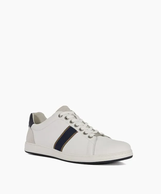 Men Dune London Trainers LaceUp Leather Trainers White