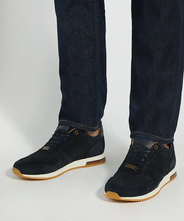 Men Dune London Trainers LaceUp Runner Trainers Blue