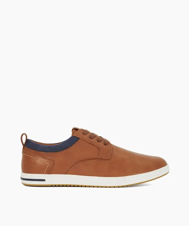 Men Dune London Trainers Wide Fit LaceUp Trainer Brown