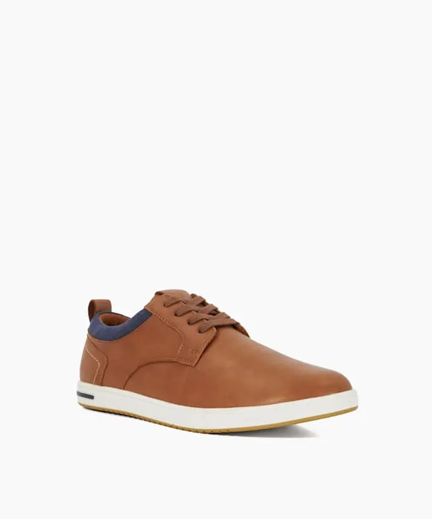 Men Dune London Trainers Wide Fit LaceUp Trainer Brown