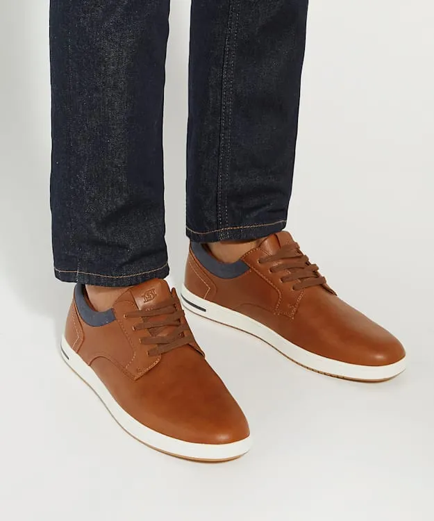 Men Dune London Trainers Wide Fit LaceUp Trainer Brown