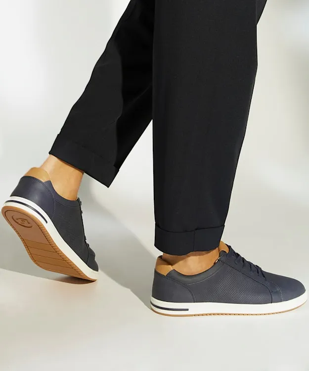 Men Dune London Wide Fit Shoes Wide Fit Trainers Blue