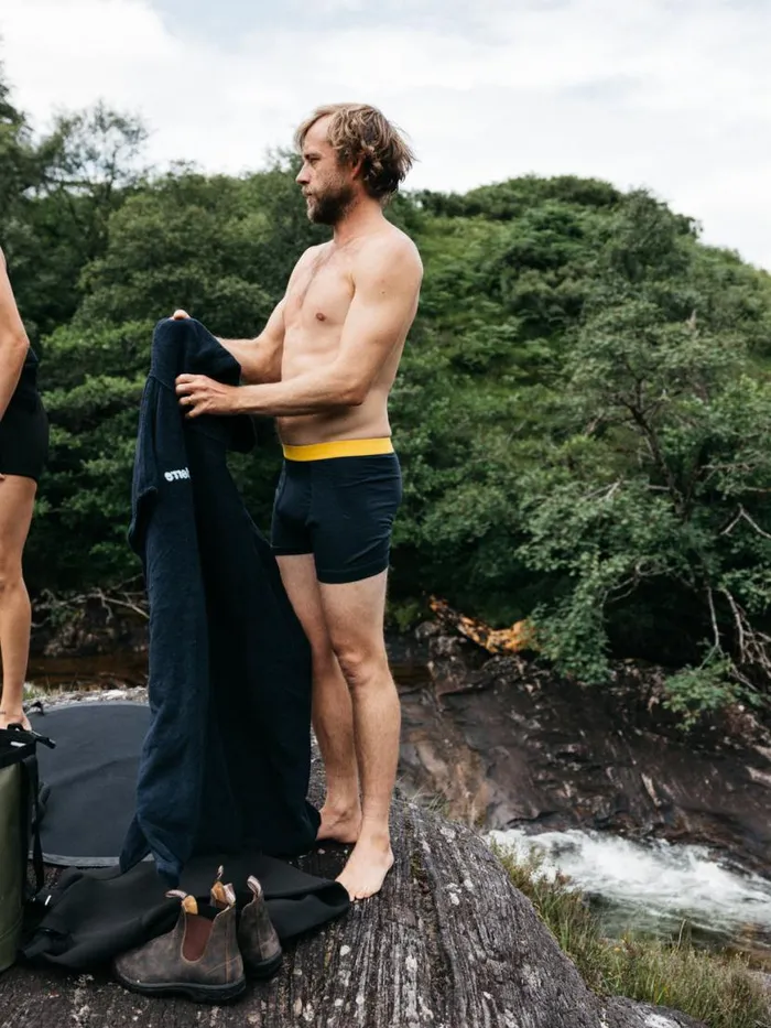 Men Eddy 20 Merino Wool Boxers Navymanuka Finisterre Base Layers and Underwear