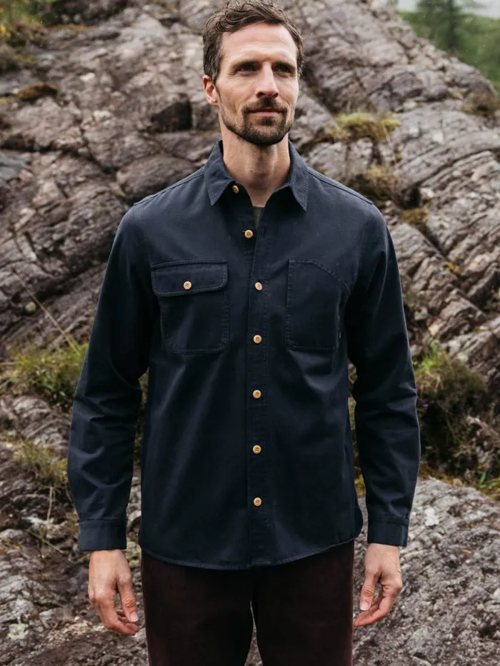 Men Eddystone Shirt Navy Finisterre Shirts