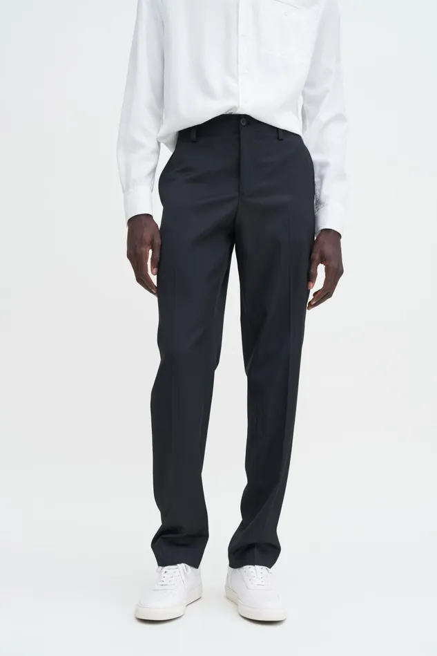 Men Elastic Waist Tailored Trousers Black Filippa K Trousers