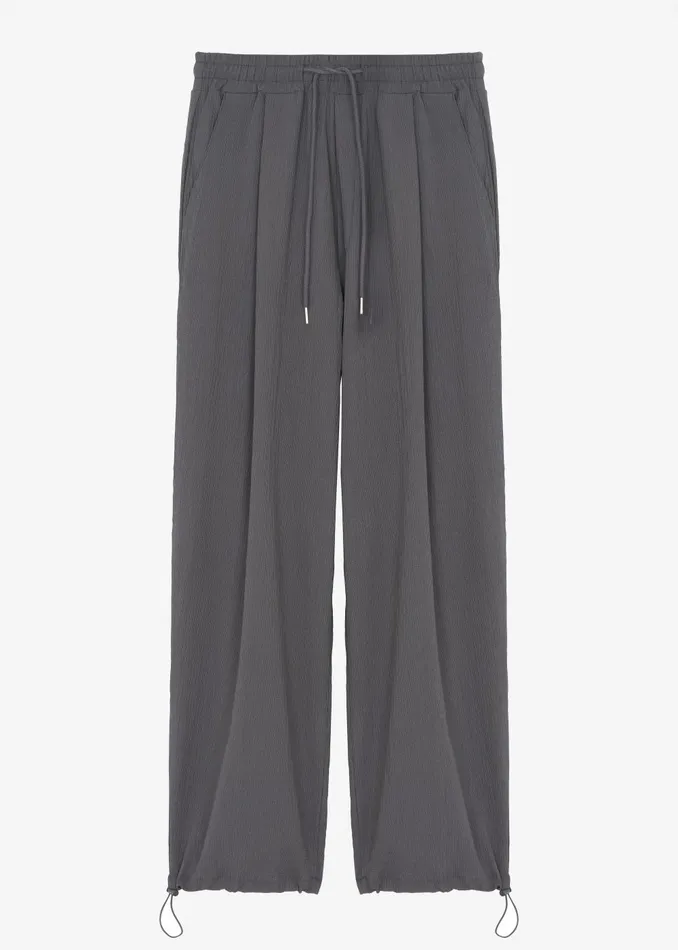 Men Eliott Crinkle Pants 8211 Charcoal The Frankie Shop Bottoms