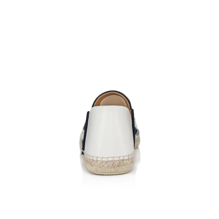 Men Espadon AC Espadrilles 8211 Malha Printed Fabric 8211 Blue Christian Louboutin Sandals and Espadrilles