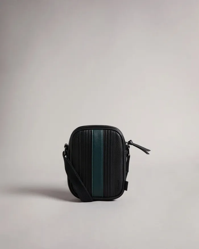 Men EVVER 8211 Striped PU Flight Bag Black Ted Baker Cross Body Bags Men EVVER 8211 Striped PU Flight Bag Black Ted Baker Cross Body Bags