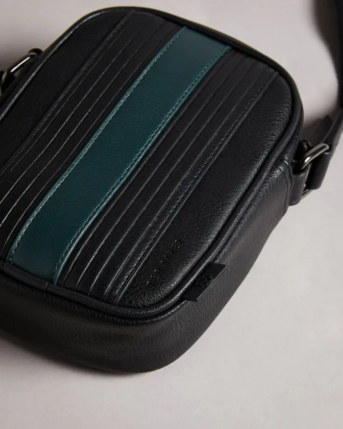 Men EVVER 8211 Striped PU Flight Bag Black Ted Baker Cross Body Bags Men EVVER 8211 Striped PU Flight Bag Black Ted Baker Cross Body Bags