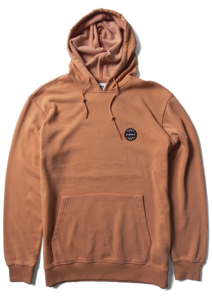 Men Fleece and Hoodies Vissla Solid Sets Eco Po Hoodie Guava