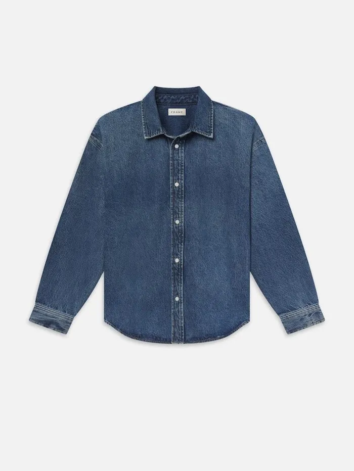 Men FRAME Denim Shirts Relaxed Heavy Denim Shirt