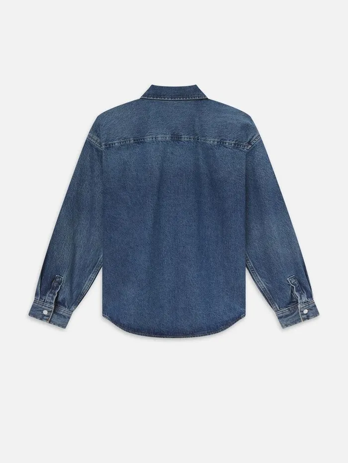 Men FRAME Denim Shirts Relaxed Heavy Denim Shirt Men FRAME Denim Shirts Relaxed Heavy Denim Shirt