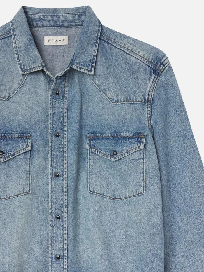 Men FRAME Denim Shirts Western Denim Shirt